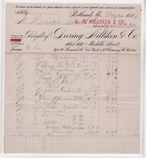 1887 Billhead W. H. Deering Milliken & Co Various Goods (Global business today) picture