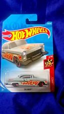 Hot Wheels '55 Chevy HW Flames #2/10 Gray Die-Cast 1:64 Scale Flames New Release picture