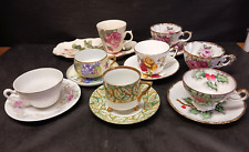Vintage Mixed Lot 15pc. Porcelain Coffee Teacups Saucers & Tray picture