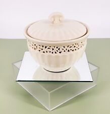 I. Godinger & Co. Ivory Reticulated Porcelain Covered Dish Sugar Bowl Candy Dish picture