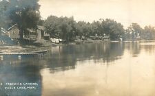 EAGLE LAKE, Michigan FRENCH’S LANDING 1913 Rare RPPC REAL PHOTO Postcard picture