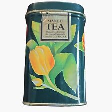 Ahmad Mango Tea Canister England Vintage Floral Tulip Small Tin Louis Carling picture
