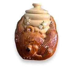 Vintage McCoy Bear Bee Honey Pot Cookie Jar Stamped USA 9 Inch Height picture