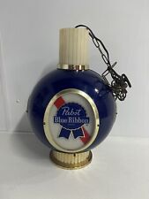 VINTAGE 1960s PBR PABST BLUE RIBBON BEER LIGHTED BAR WALL SCONCE LAMP WORKS picture