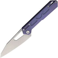 NOC Framelock Folding Knife Purple Titanium Handle VG-10 Plain Edge DT03-BL picture