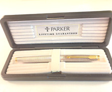 Vintage Parker 75 Ciselle Sterling Silver Fountain pen 14 KT gold nib, FINE. Ex picture