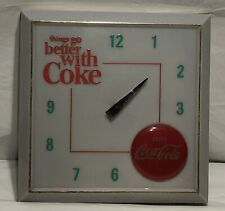 Vintage 1960s Things Go Better With Coke Coca-Cola Hanover Electric Wall Clock picture