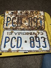 1973 Virginia License Plate Pcd 893 picture