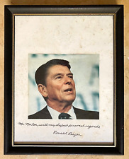 PRESIDENT RONALD REAGAN INSCRIBED AUTOGRAPHED PRESIDENTIAL TASK FORCE CERTIFICAT picture