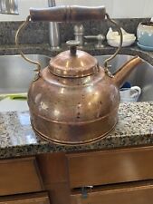 Vintage Old Dutch Genuine Copper Teapot w/Wood Handle Kettle picture