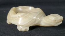 Hand Carved Alabaster Onyx Marble Turtle Ashtray Trinket Dish Handmade Nice picture