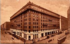 Postcard Palace Hotel, San Francisco California CA Horse carriage trolley Unpost picture