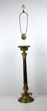 Vintage Tall Hollywood Regency Brass Candle Stick Style Table Lamp picture