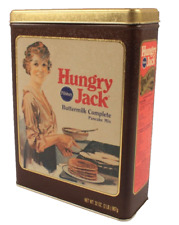 Vintage Pillsbury Hungry Jack Pancake Mix Tin Collectible Metal Container Box picture