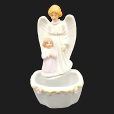 Porcelain Angel Wall Pocket Planter Figurine 4.5