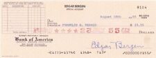 Check signed by Edgar Bergen - Autograph Check - American Ventriloquist, Actor,  picture