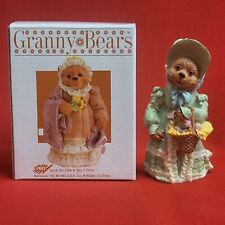 Vintage Price Granny Bear Holding Basket Figurine Porcelain Bisque 1992 picture