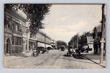 North Attleboro MA-Massachusetts, Washington Street, Advertise Vintage Postcard picture