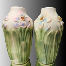 Antique Art Deco Rare Daffodils Bisque Pottery Floral 6.5
