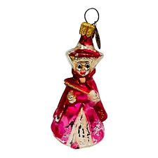 Christopher Radko Sleeping Beauty Red Fairy Flora Christmas Ornament 3” Flawed picture