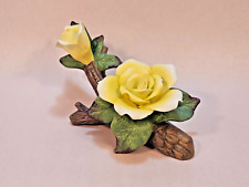 NWB Simson Giftware Porcelain Yellow Double Rose 5