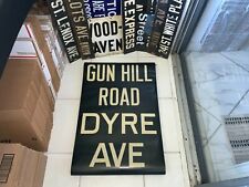 NY NYC SUBWAY ROLL SIGN IRT GUN HILL ROAD DYRE AVENUE BRONX BAYCHESTER STILLWELL picture