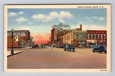 Huron SD-South Dakota, Business District, Dakota Avenue Vintage Postcard picture