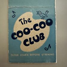 Vintage 1940s The Coo-Coo Club Haight St San Francisco Matchbook Cover RARE picture