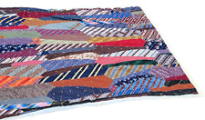 Patchwork Silk Necktie Quilt Stunning Vintage 100