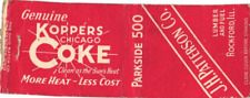 Genuine Koppers Coke, Chicago, J.H. Patterson Co., Vintage Matchbook Cover picture