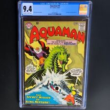 Aquaman #9 (1963) 💥 CGC 9.4 OW-W 💥 Rare Ad for Metal Men #1 DC Comics picture