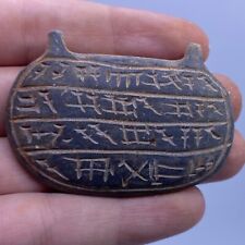 ANCIENT OLD NEAR EASTERN STONE PENDANT EARLY FORM OF WRITING picture