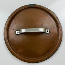 Copper Vintage Handmade Pot Lid Round With Metal Handle 9