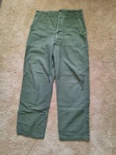 Vintage Vietnam Era Army Fatigue Sateen Pants OG-107 Size 34x33 picture