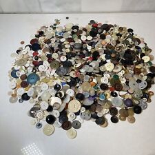 Mixed Lot, 2.5lbs of Vintage Buttons, variety of sizes, styles & materials picture
