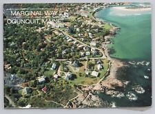 Ogunquit Maine Marginal Way Aerial View Coastline Continental Postcard 1991 picture