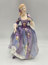 Vintage Royal Doulton Nicola HN2839 Figurine Purple Lady Dress Made England 1977 picture