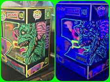 Funko POP Gremlins Gizmo - 1420 HAND PAINTED Black Light Artwork Sketched on box picture