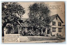 c1910's St. Johns Church And Rectory Fort Hamilton New York NY Antique Postcard picture
