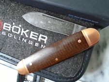 Boker Solingen Copper Club Pocket Knife Micarta Folder 01 Tool Steel 111519SOI picture