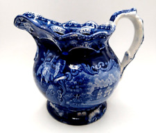 Antique Straffordshire Historical BlueTransferware States Independence Creamer picture