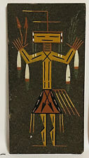 Vintage 1976 Ernest Hunt Navajo Sand Painting Medicine Man Be= Chei = Chai 11.5” picture