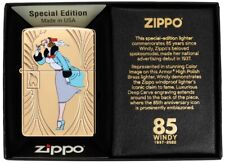 Zippo Windy Girl 85th Anniversary Collectible Armor Lighter Limited Edition picture