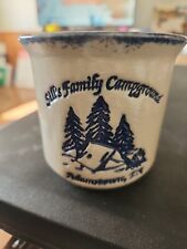 Bujno Pottery Stoneware Blue Crock Sill's Family Campground Adamstown PA 2009 picture