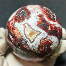 TOP 421G Natural Polished Mexico Banded Agate Crystal Sphere Ball Healing WYX331 picture