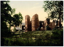 Wye Valley. Ross. Wilton Castle.  Vintage PC photochromy, photochromy, vint picture