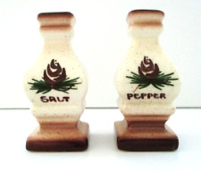 Vintage Glazed Ceramic Salt & Pepper Shakers - Pine Cone Decoration picture
