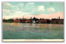 Springfield MA The River Front Cityscape Divided Back Postcard Posted 1908 picture