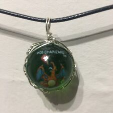 VTG Pokemon Marble Necklace Charizard Sterling Silver  picture