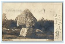 1905 Balance Rock Mt. Wachusset Fitchburg Massachusetts MA RPPC Photo Postcard picture